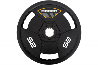 Диск олимпийский полиуретановый 3-х хватовый 25кг Hasttings Digger HD51C3A-25
