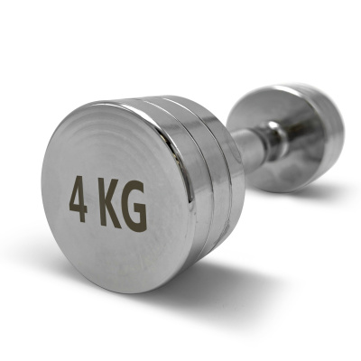 Гантель круглая хромированная 4 кг UnixFit PRO DBRND4PCEx2 2 шт