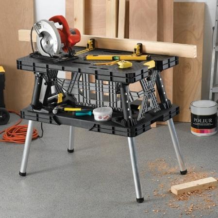 Складной верстак на металлических опорах Workbench