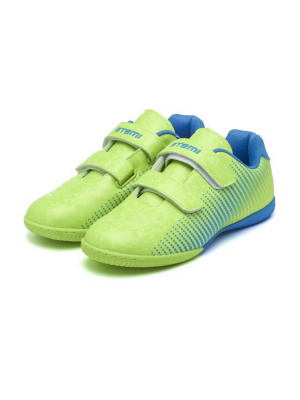Бутсы футбольные Atemi INDOOR KIDS SBA-006 ярко-салатовый\синий