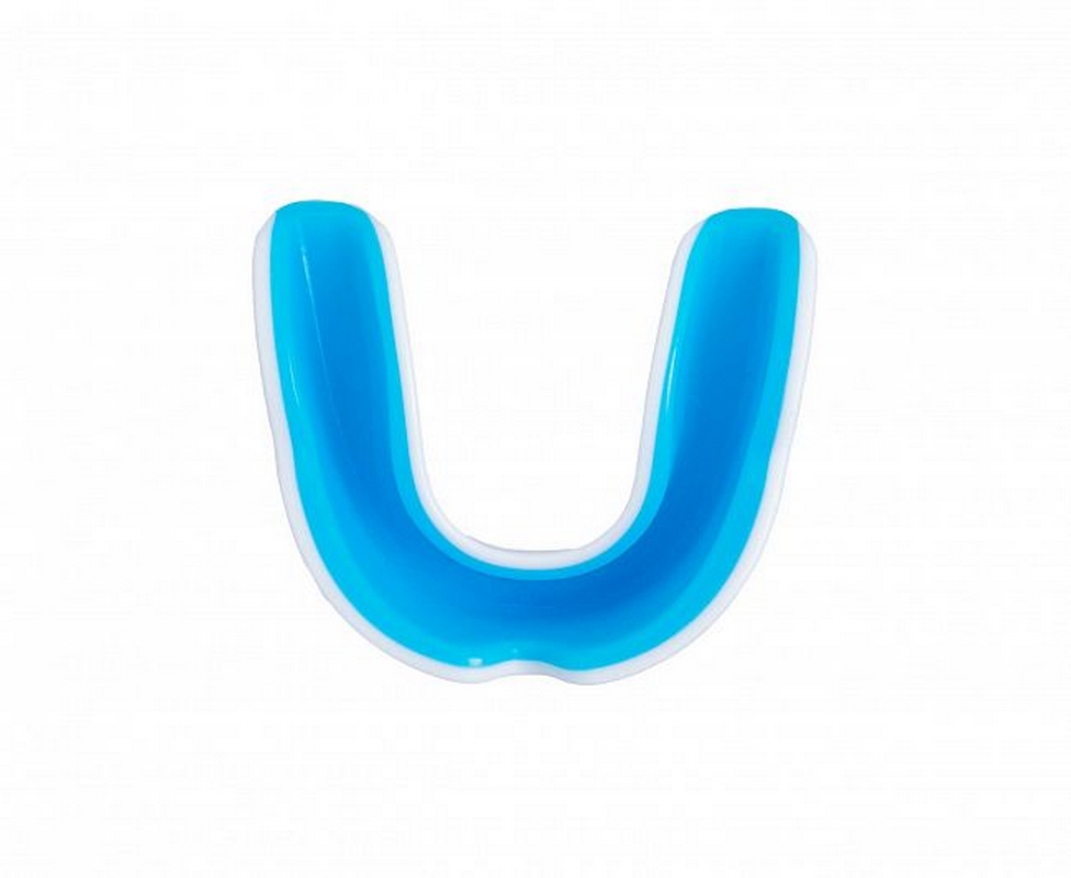 Капа одночелюстная Clinch Shield Double Layer Mouthguard C512 бело-синий