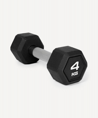 Гантель гексагональная 4кг, обрезиненная Star Fit DB-301PRO черный
