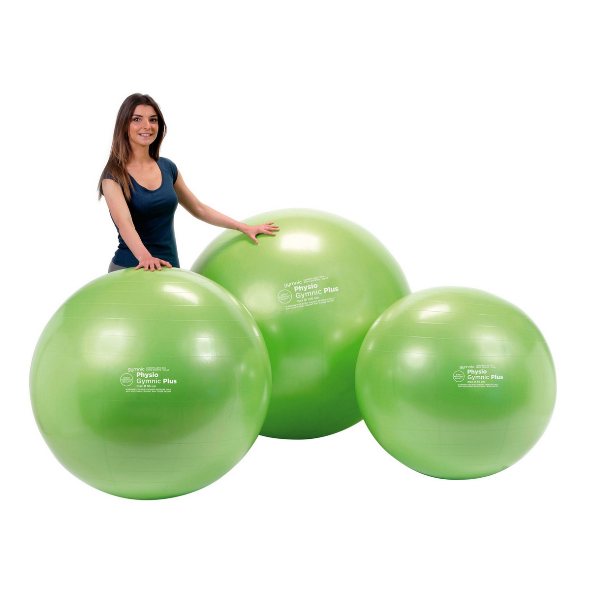 Гимнастический мяч d120 см GYMNIC Physio Gymnic Plus LC\91.98 зеленый