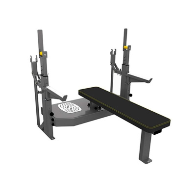 Скамья-стойка для жима лежа со страховочными упорами DHZ A3146 | Premium Fitness