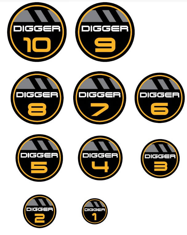 Комплект обрезиненных гантелей 10 пар от 2,5 до 25кг Hasttings Digger HD51D2A-2,5-25