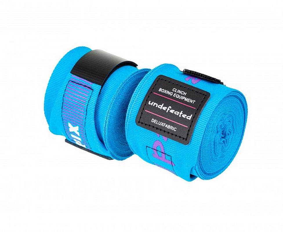 Бинты боксерские, длина 4,5 м Clinch Boxing Hand Wrap Undefeated C240 светло-синий