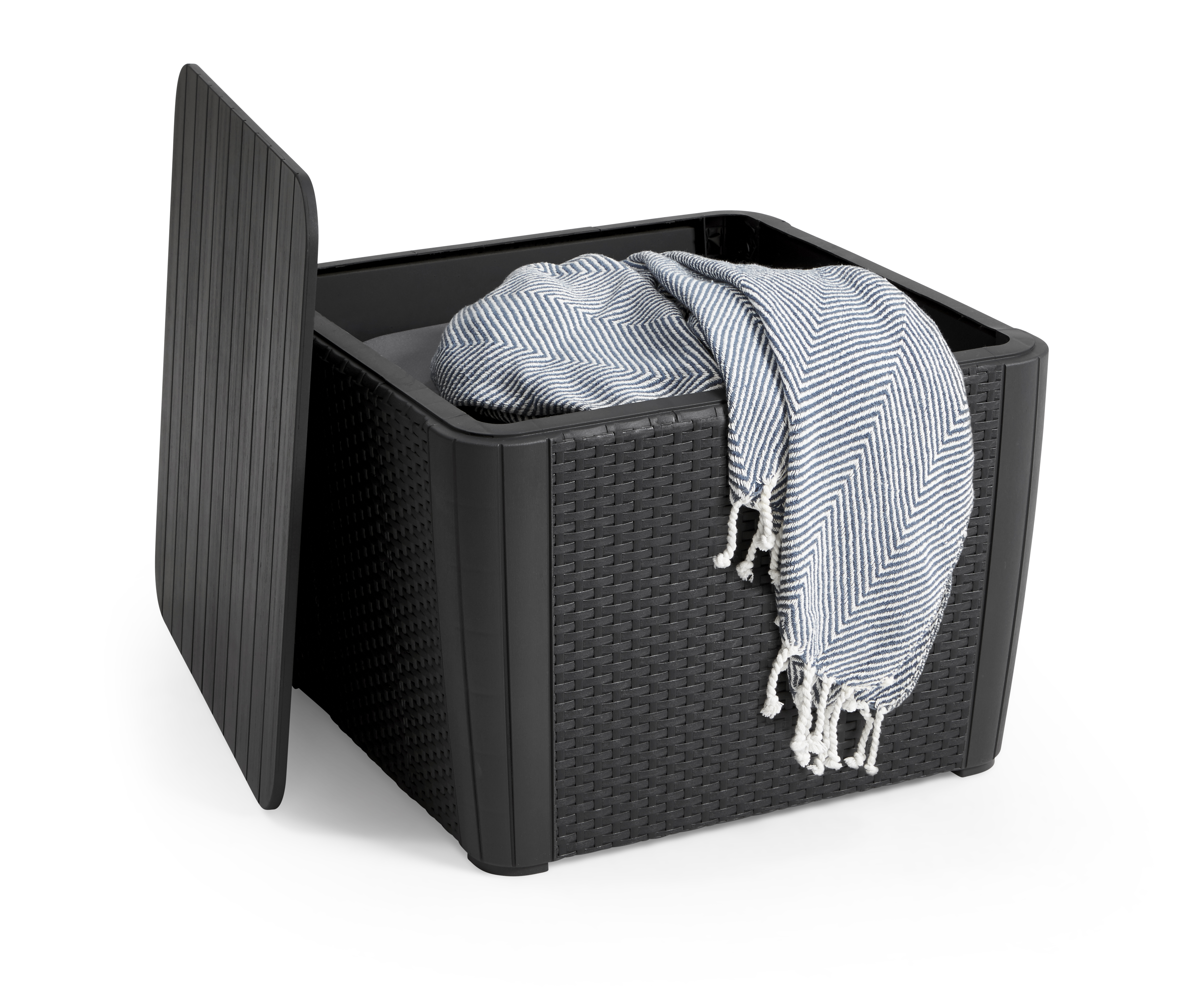 Стол-сундук, графит Luzon Plus Flat Wicker