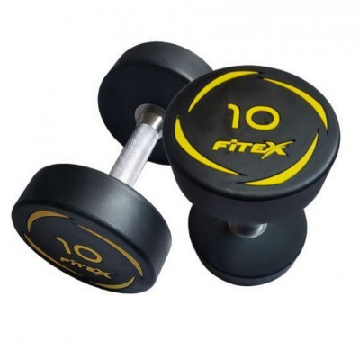 Комплект полиуретановых гантелей 27,5-37,5кг (5 пар) Fitex FTX-416