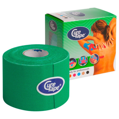 Тейп кинезиологический 500x5 см CureTape 160216 зеленый