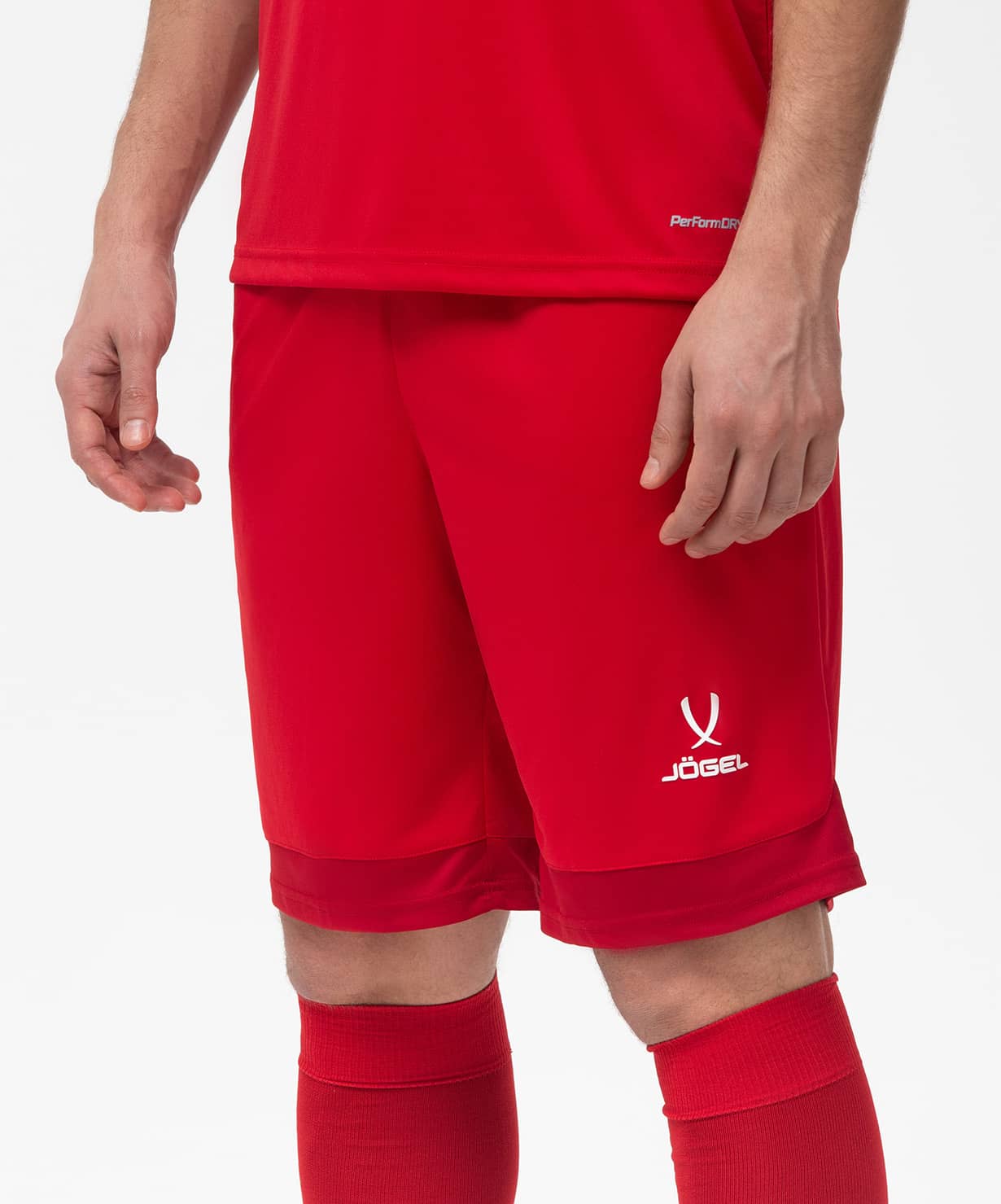 Шорты игровые Jogel DIVISION PerFormDRY Union Shorts, красный/темно-красный/белый