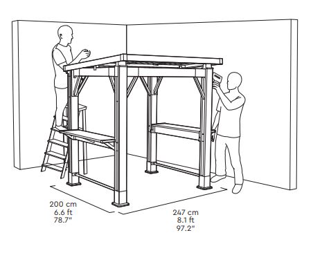 Беседка-гриль Gazebo Graphite