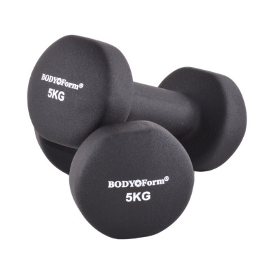 Гантель неопреновая 5 кг (2шт) Body Form BF-DN04-X2