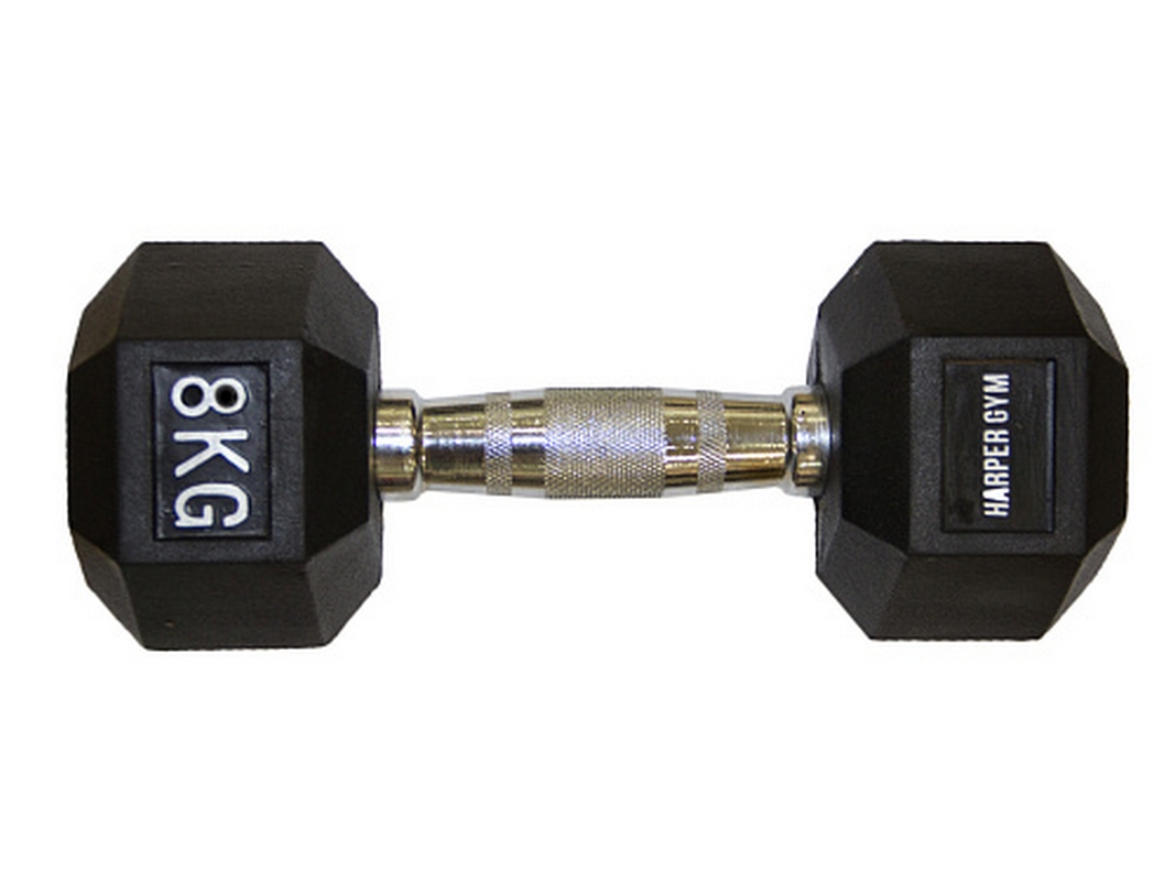 Гантель шестигранная обрезиненная Harper Gym NT162