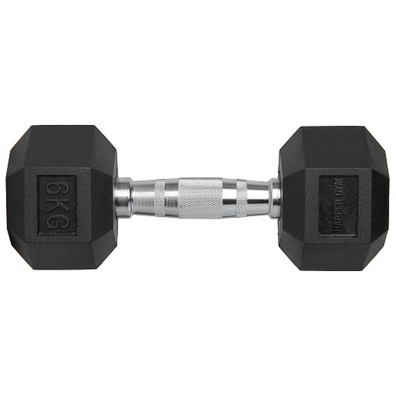 Гантель шестигранная обрезиненная Harper Gym NT162