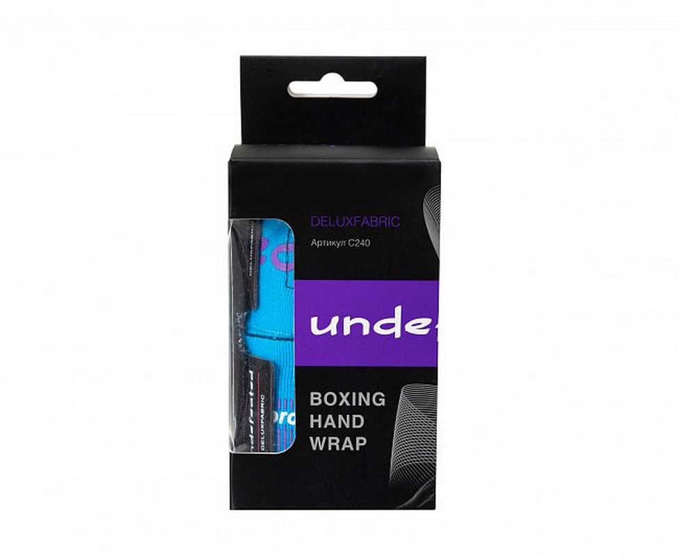 Бинты боксерские, длина 4,5 м Clinch Boxing Hand Wrap Undefeated C240 светло-синий