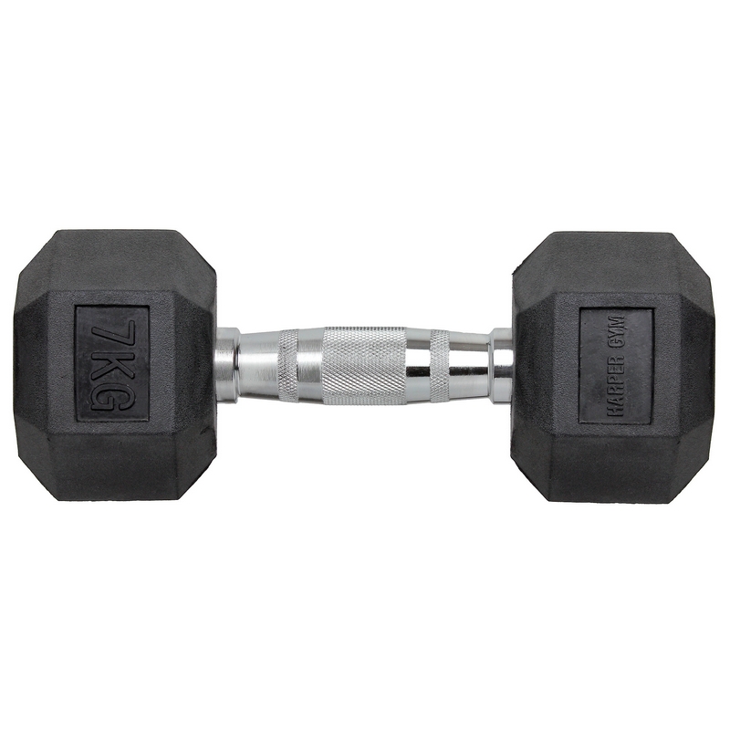 Гантель шестигранная обрезиненная Harper Gym NT162