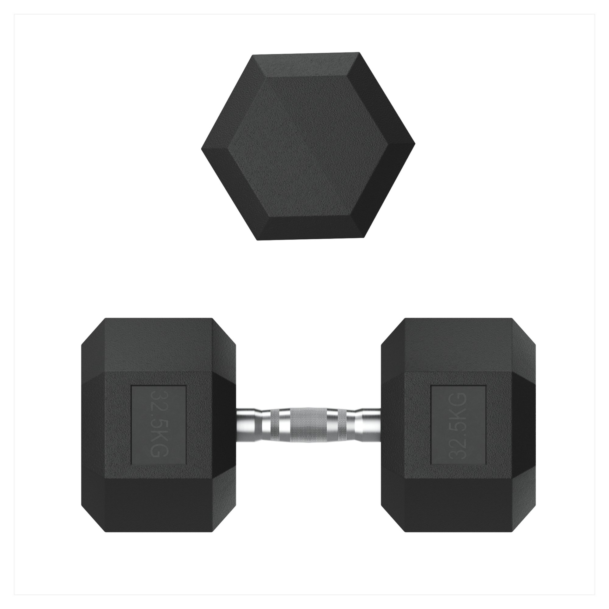 Гантель гексагональная обрезиненная 32,5 кг UnixFit DBHEX32_5