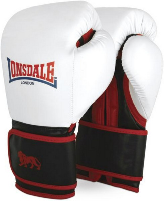 Перчатки детские 8oz Lonsdale Burnaby 160059 8 WH/BK белый\черный