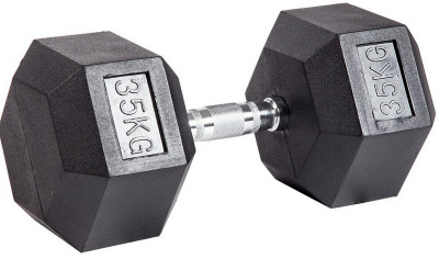 Гантель гексагональная обрезиненная Profi-Fit 35 кг
