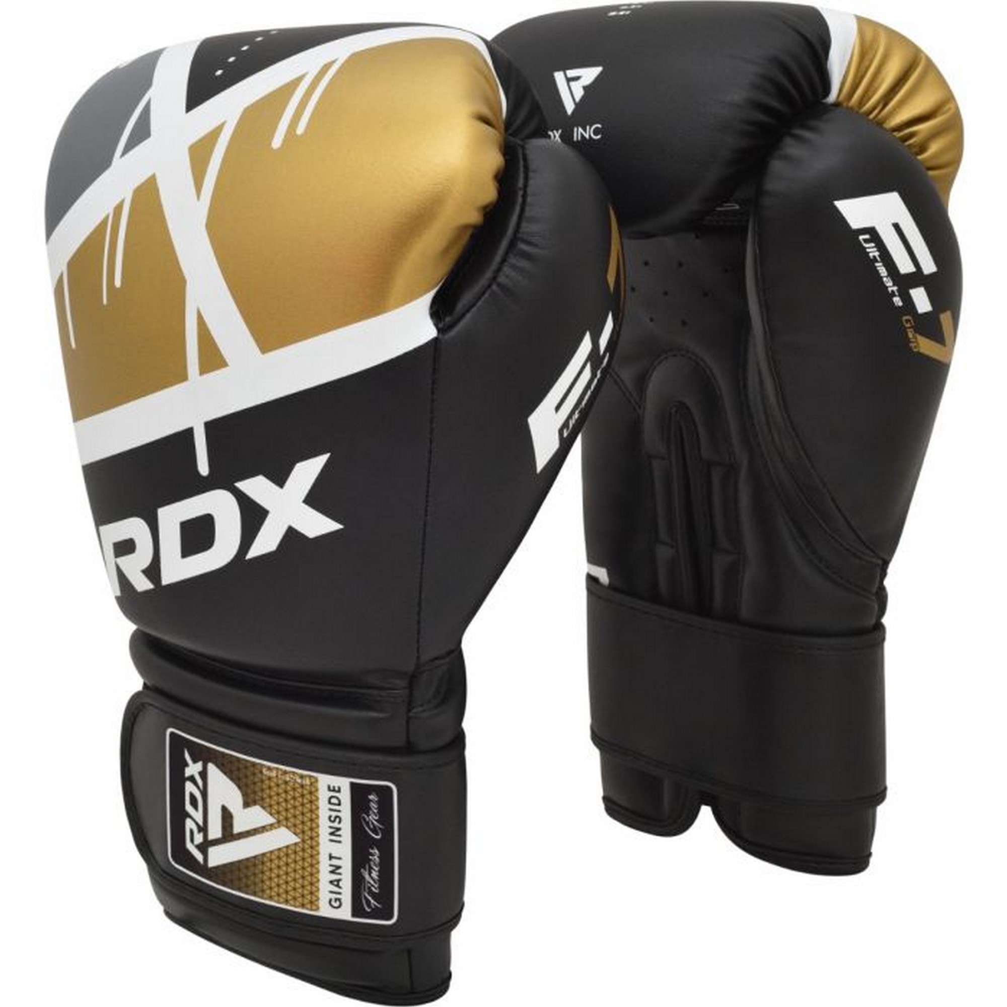 Перчатки тренировочные RDX BGR-F7BGL-16OZ черный\золотой