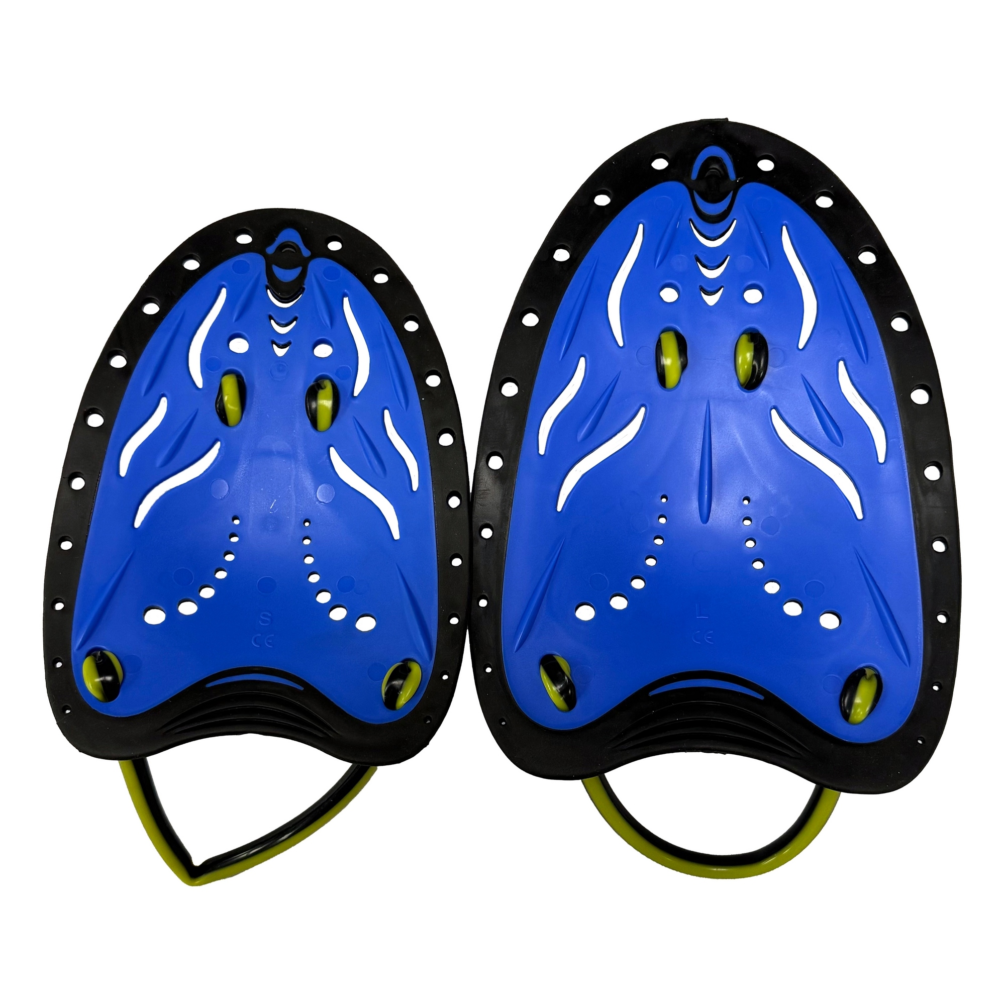 Лопатки для плавания Aqquatix Comfort Paddles AQ\SWE 0012 BL-YL\00-00-00 синие с желтыми шнурками
