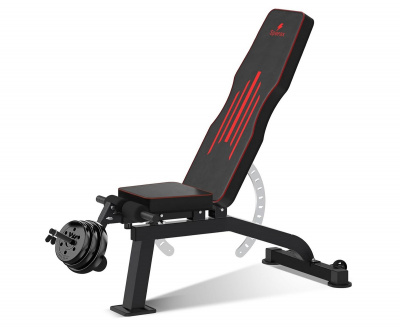 Скамья для жима DFC Sperax со сгибателем\ разгибателем для ног JQ-0936 | Premium Fitness