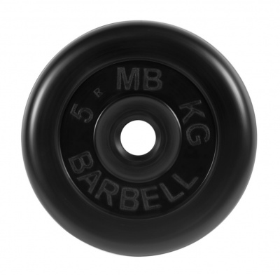 Диск обрезиненный d31мм MB Barbell MB-PltB31 5 кг черный