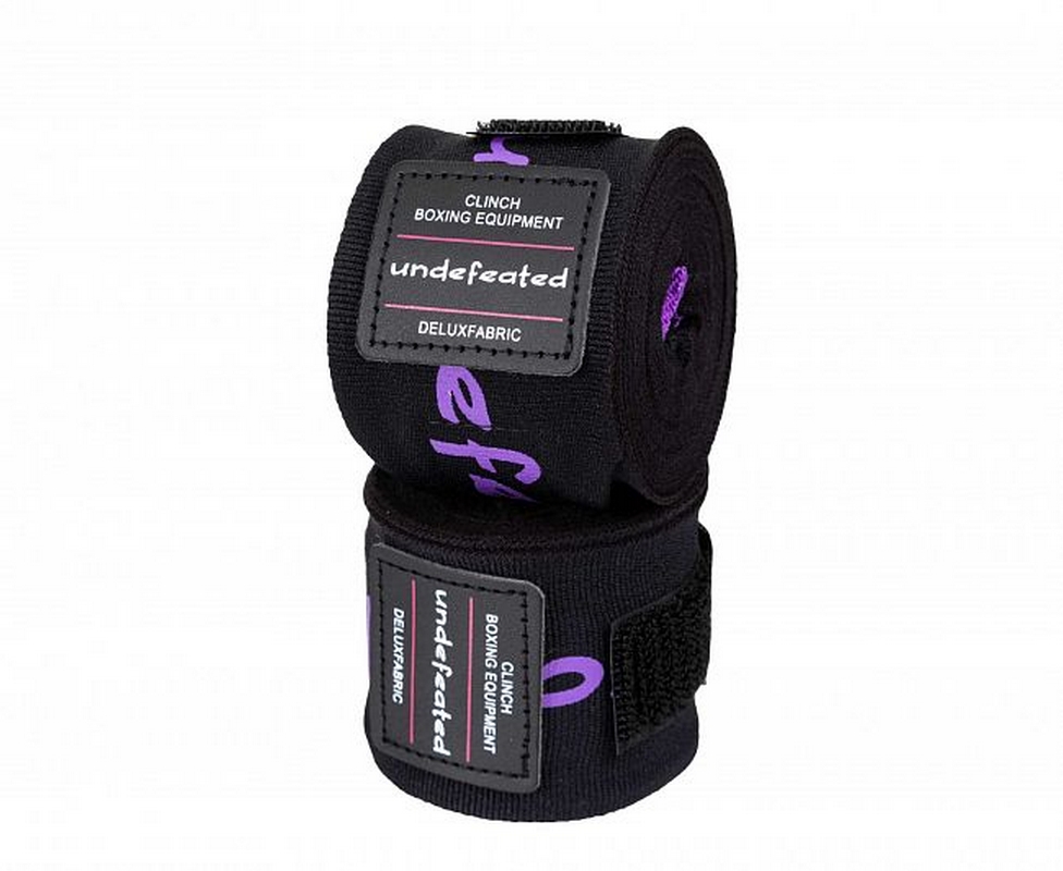Бинты боксерские, длина 4,5 м Clinch Boxing Hand Wrap Undefeated C240 черный