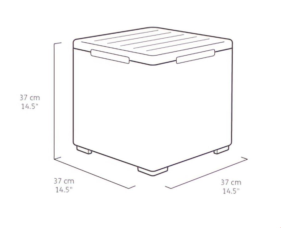 Стол с хранением, графит Vigo storage box