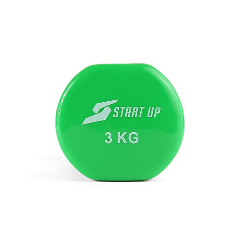 Гантель виниловая 3кг Start Up NT08010 зеленый
