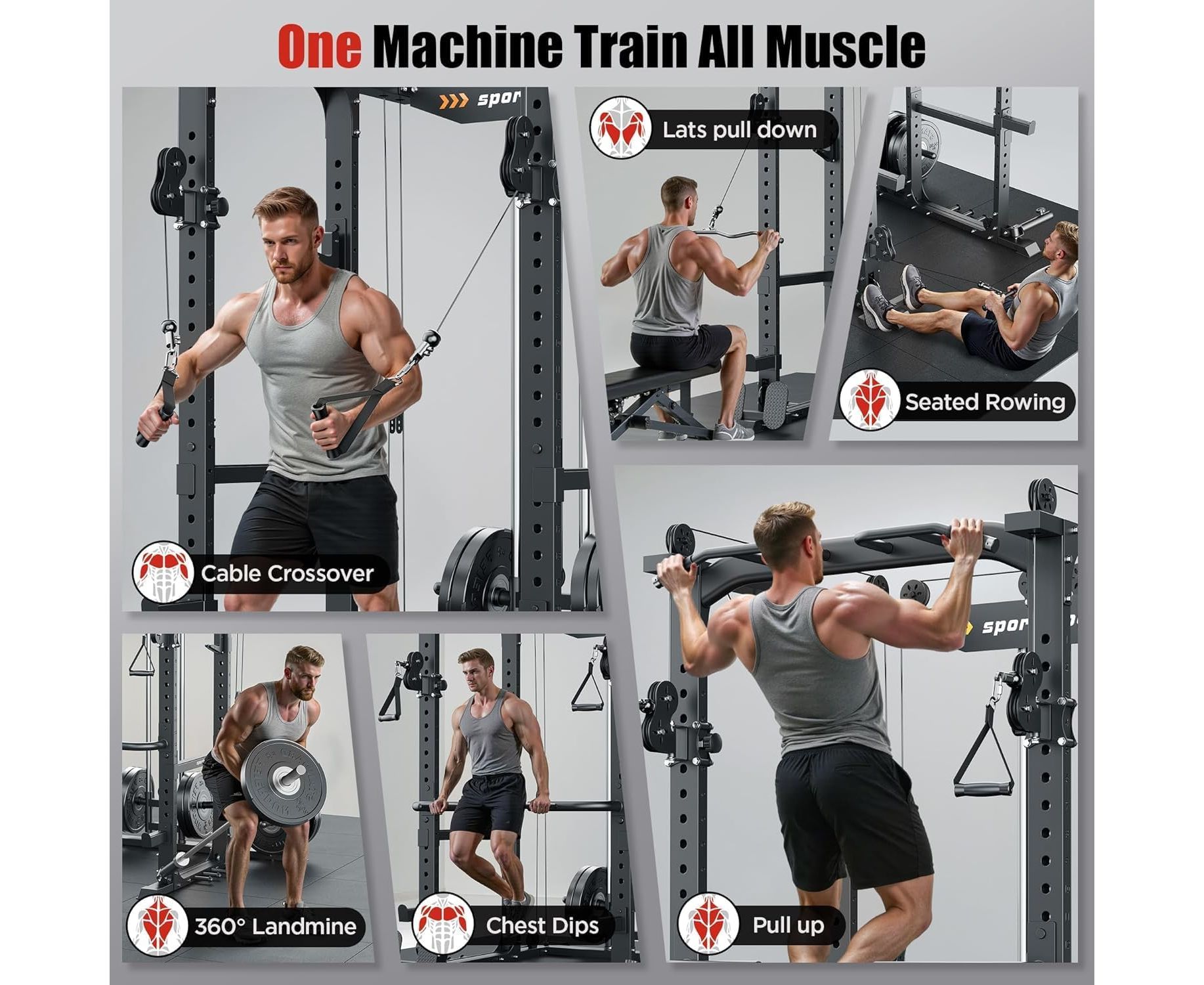 Силовая рама многофункциональная DFC D026 | Premium Fitness