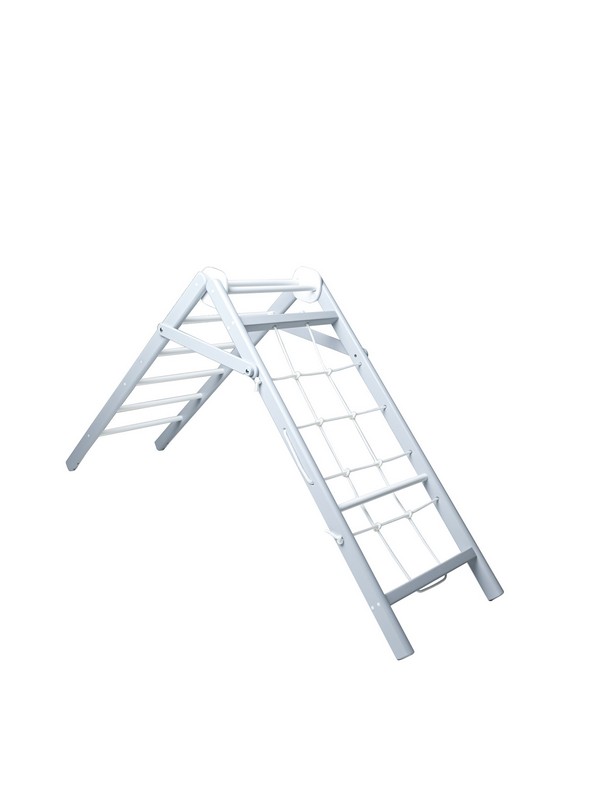 Детский спортивный комплекс Perfetto Sport "Scala in legno con rete 2" grigio PS-130