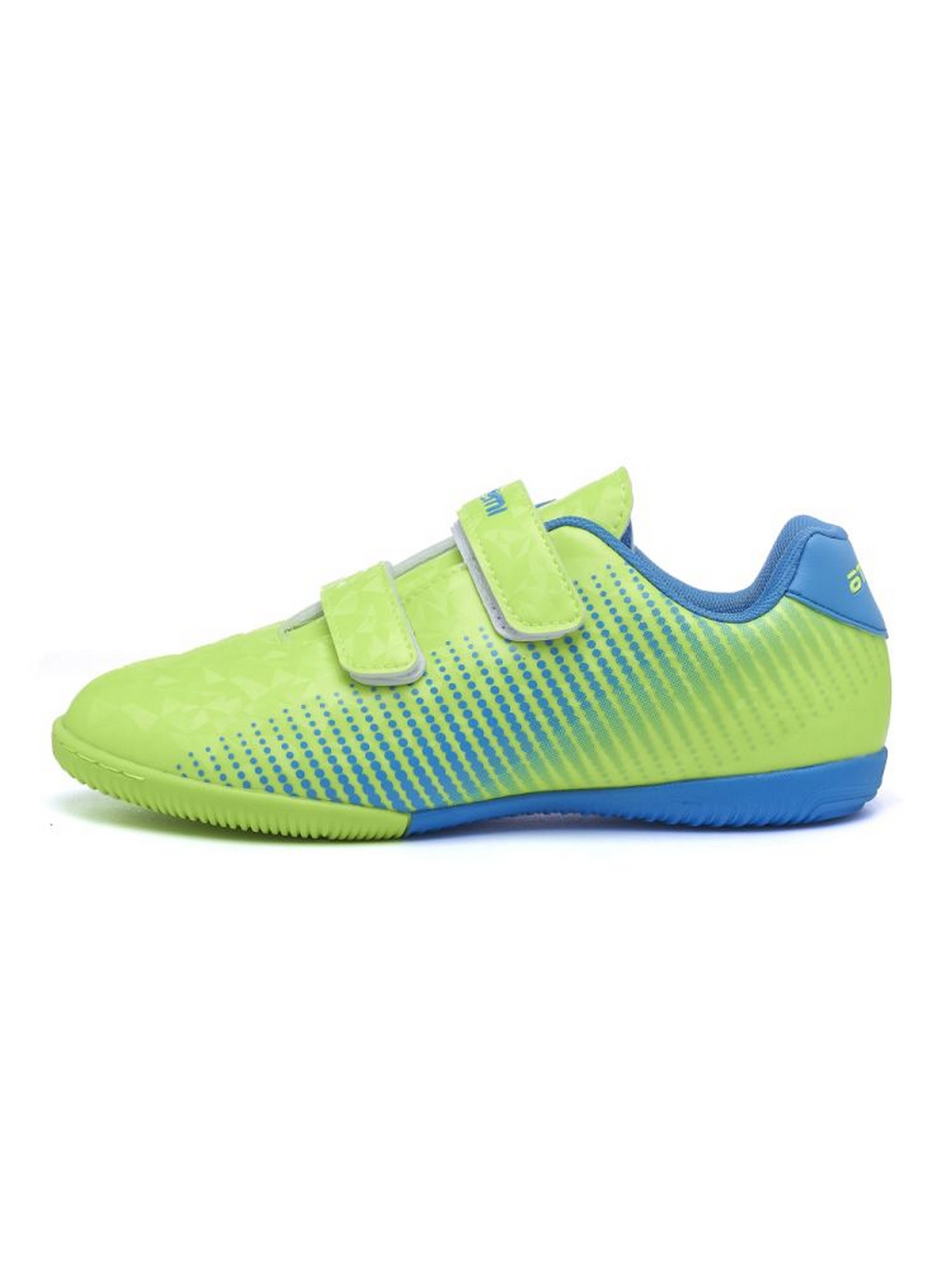 Бутсы футбольные Atemi INDOOR KIDS SBA-006 ярко-салатовый\синий