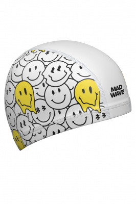 ПУ шапочка Mad Wave Smile M0584 09 0 02W белый