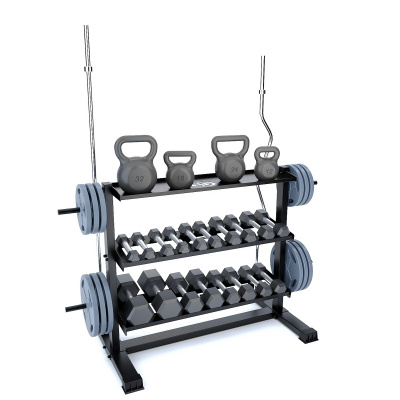 Стойка стеллаж для гантелей, дисков и грифов Domsen Ds50 d25мм | Premium Fitness