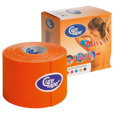Тейп кинезиологический 500x5 см CureTape 160196 оранжевый