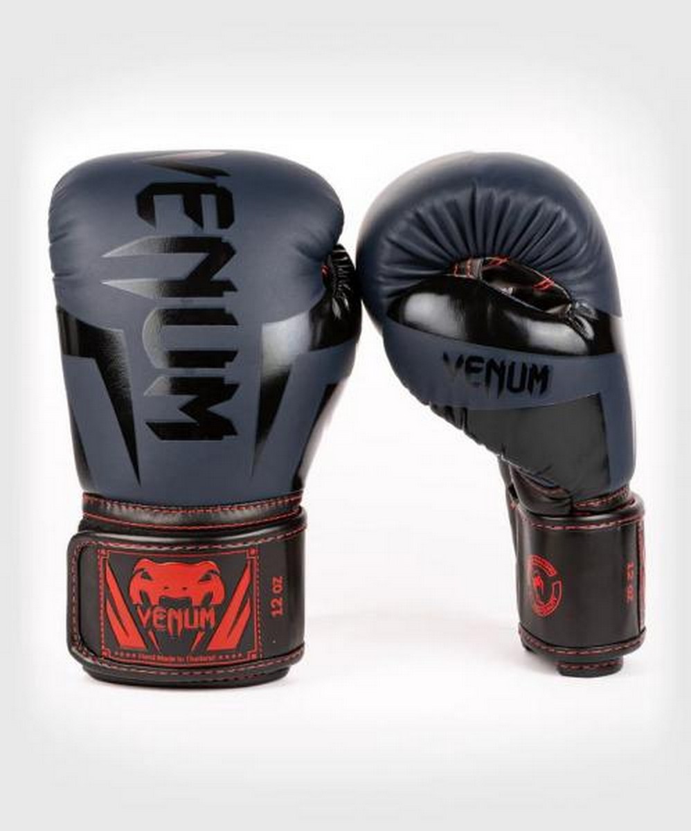 Перчатки Venum Elite 1392-575-12oz синий\черный\красный