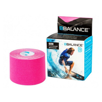 Кинезио тейп BBalance MAX 5x500 см Розовый