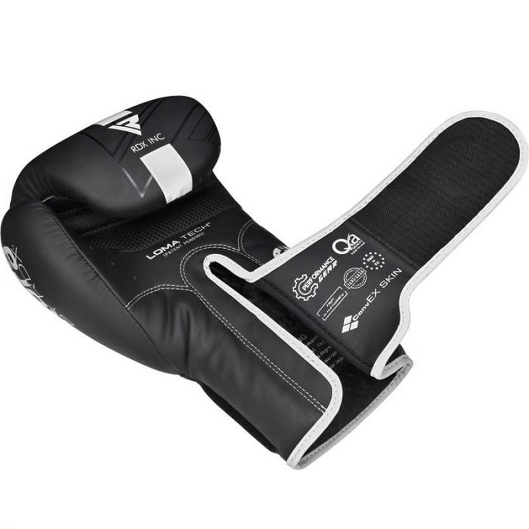 Перчатки тренировочные RDX BGR-F6MW-10OZ черный\белый матовый