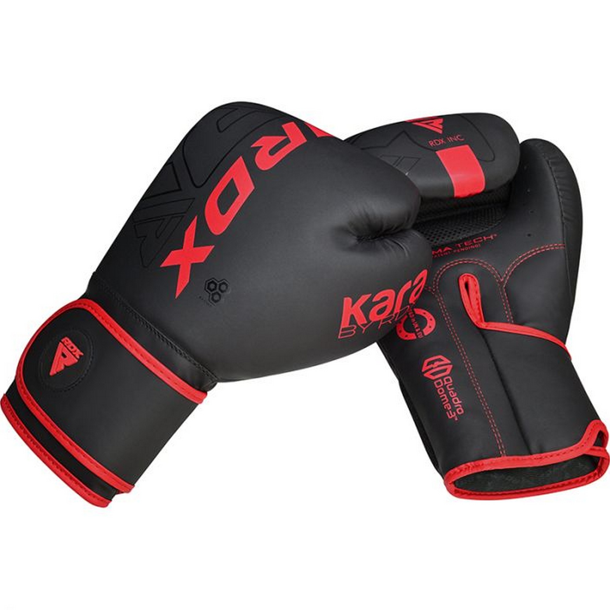 Перчатки тренировочные RDX BGR-F6MR-10OZ черный\красный матовый