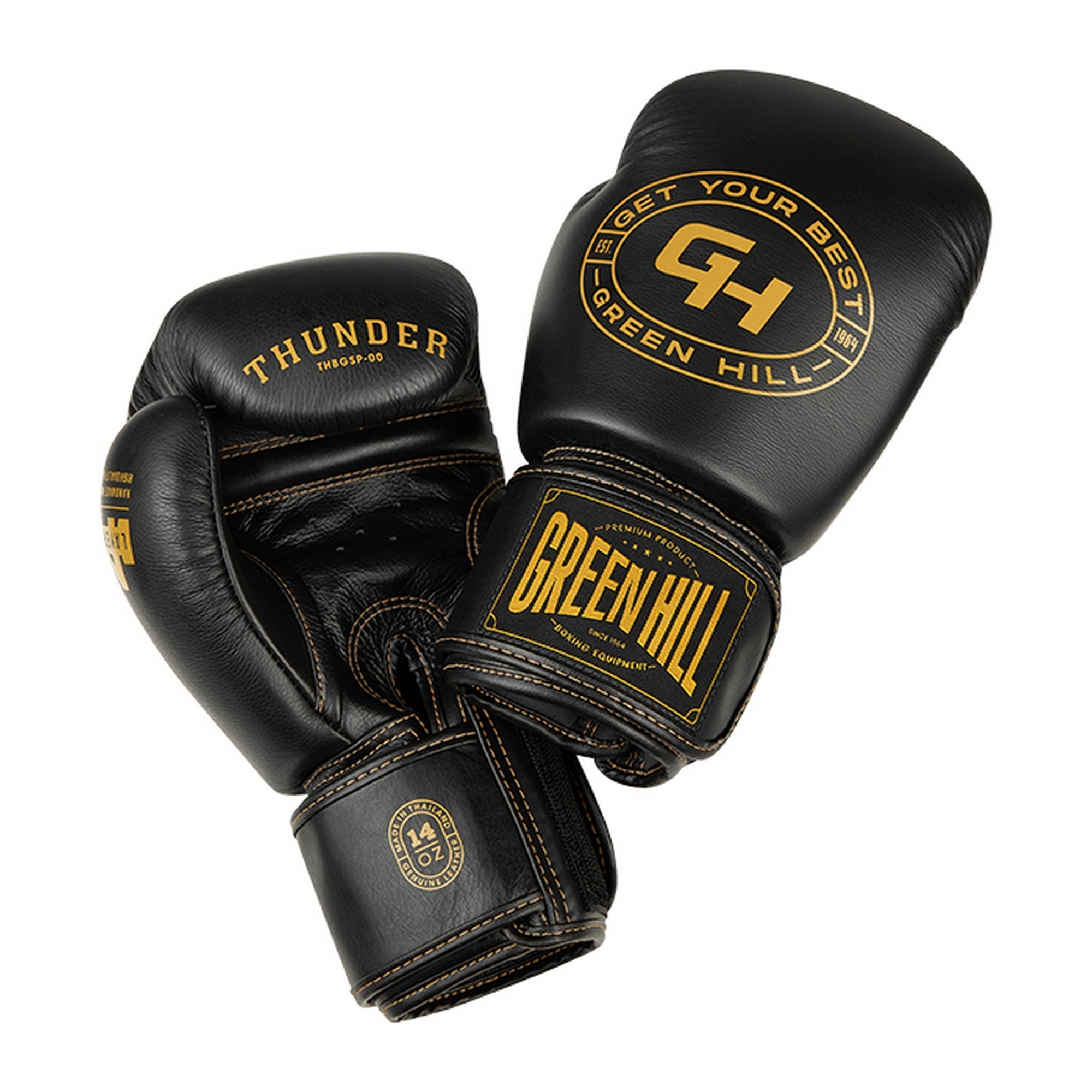 Боксерские перчатки Green Hill THUNDER THBGSP-00 чёрный