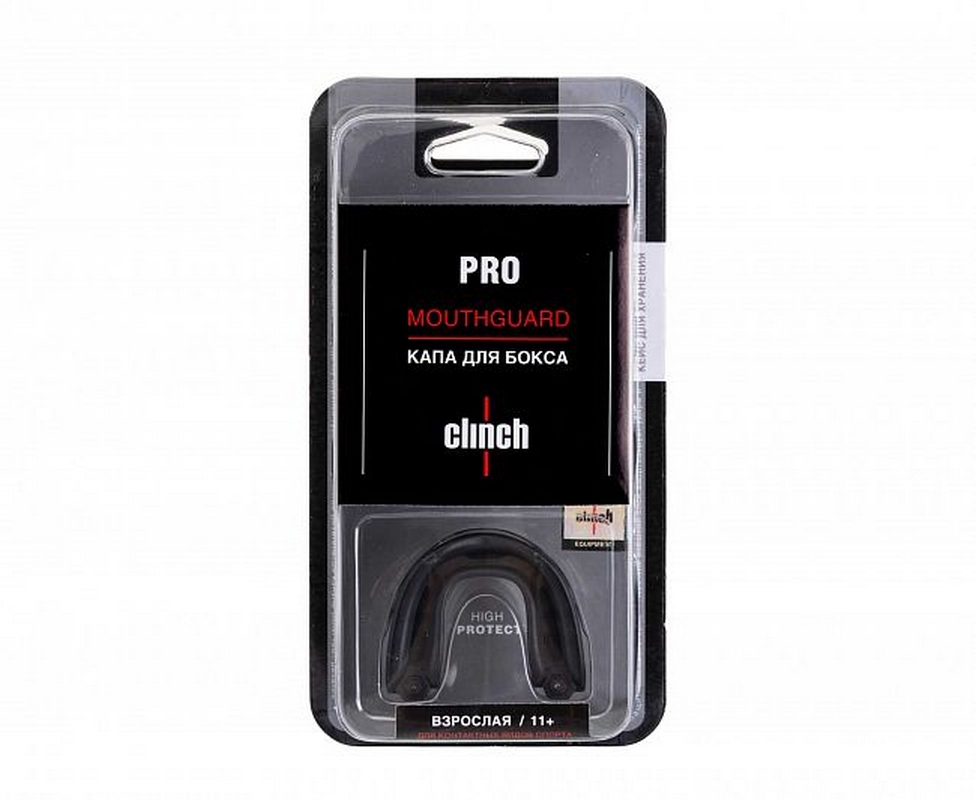 Капа одночелюстная Clinch Pro Triple Layer Mouthguard C515 черно-серый