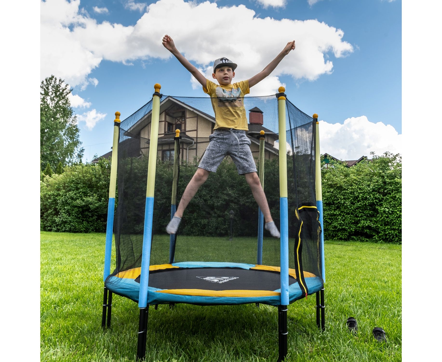 Батут 60" DFCJump kids 60INCH-JD-BY желто-синий