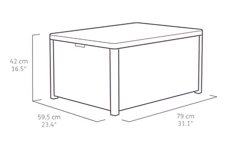 Стол-сундук Арика, графит Arica storage table
