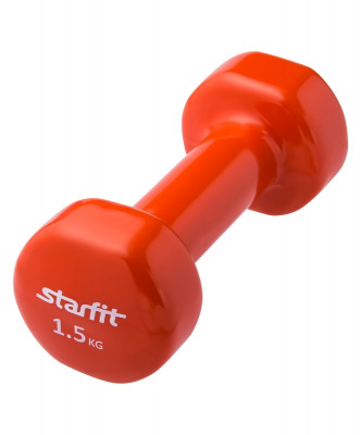 Гантель виниловая 1,5 кг Star Fit DB-101 оранжевый