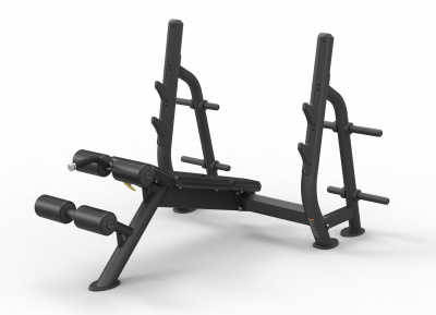 Олимпийская скамья с отрицательным углом наклона SPIRIT SP-4211 | Premium Fitness