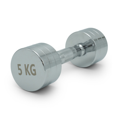 Гантель круглая хромированная 5 кг UnixFit PRO DBRND5PCEx2 2 шт