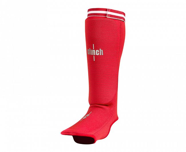 Защита голени и стопы Clinch Shin Instep Protector красная