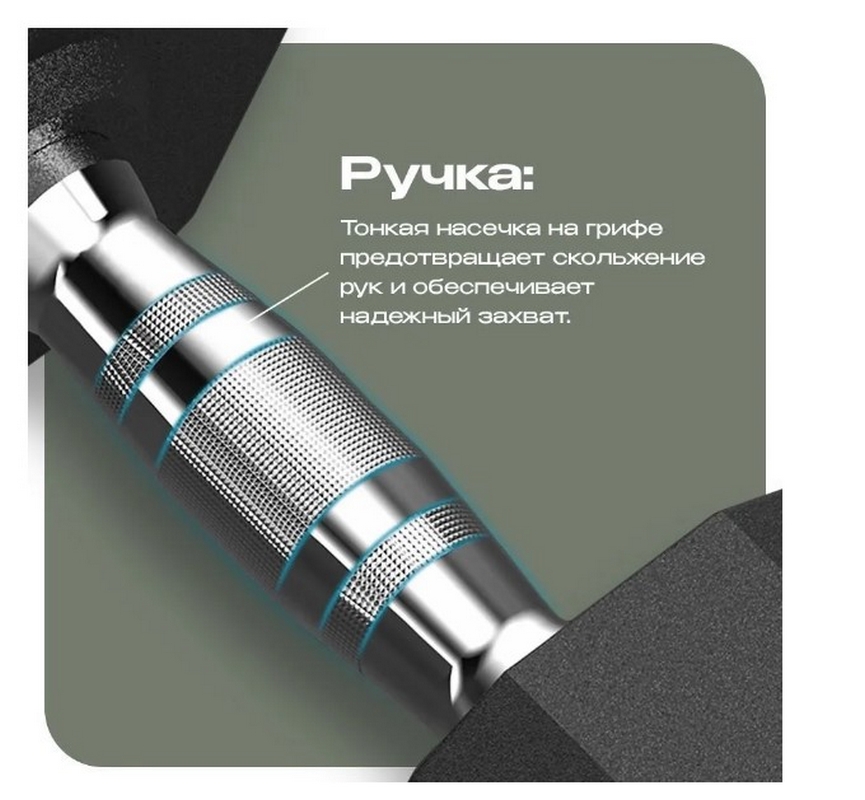 Гантель обрезиненная 24кг PROIRON Г1240ОБР