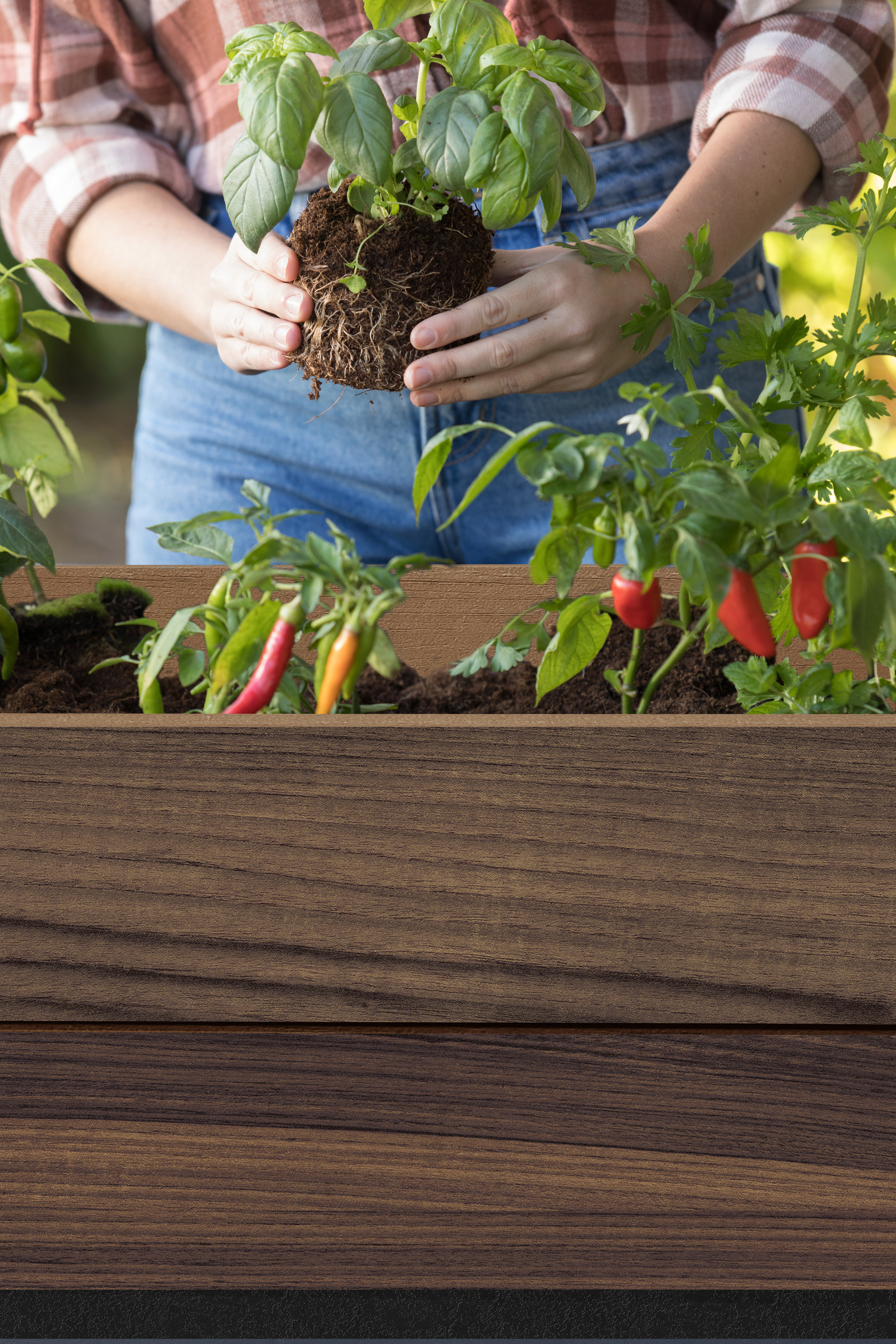 Грядка высокая на ножках, коричневая Deco Elevated Garden Bed